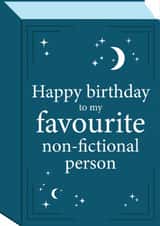 Fun Birthday Card - To My Favourite Non-Fictional Person - Book created by Tiger Feet Creations