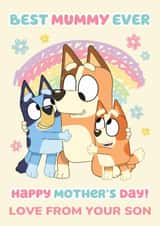 Cute Bluey Mother’s Day Card from Son – Best Mummy Ever created by Danilo