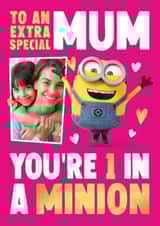 Personalised Mothers Day Photo Card created by Danilo - Personalised Minions Mother’s Day Photo Card – You’re 1 in a Minion