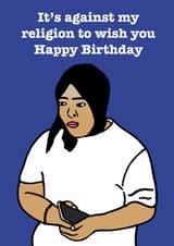 Funny Happy Birthday Card - TikTok Meme - Onijah Andrew Robinson - From Pakistan created by Josh Hayes