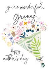 Traditional Mother's Day Card - Granny - Floral Bouquet created by Katie Phythian Design