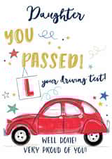 Classic Congratulations Card - For Daughter - Driving Test created by Katie Phythian Design