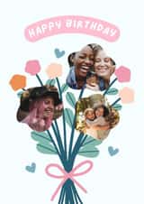 Personalised Birthday Photo Card created by @hollielonglanddesigns - Pretty Birthday Card - Personalised Bouquet