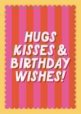 Fun Birthday Card - For Her - Hugs & Kisses created by Blush & Blossom