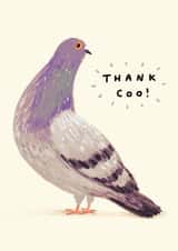 Cute Thank You Card - Pigeon - Thank Coo! created by Sophie Corrigan