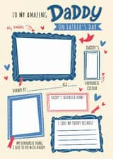 Classic Father's Day Card - For Daddy - From Kids created by Dalia Clark Design