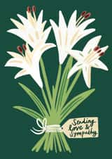 Pretty Sympathy Card - Lilies created by @AimeeStevens.Design