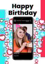 Personalised Birthday Photo Card created by Meelsy Designs - Personalised TikTok-Inspired Birthday Card – Upload Your Own Photo!