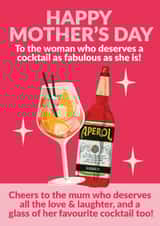 Arty Mother's Day Card - Aperol Spritz created by Jon Downer