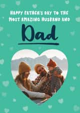 Personalised Father's Day Photo Card created by Bev O'Connor || @oconnordesign - Cute Father's Day Card - For Dad & Husband - First Father's Day