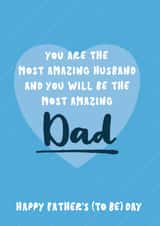 Cute Father's Day Card - Dad To Be - Heart created by Bev O'Connor || @oconnordesign