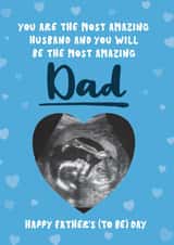 Personalised Father's Day Photo Card created by Bev O'Connor || @oconnordesign - Cute Father's Day Card - Dad To Be - Pregnancy Scan
