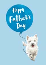 Cute Father's Day Card - Westie - From The Dog created by Debbie Daley Illustrations