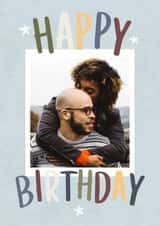 Personalised Birthday Photo Card created by @hollielonglanddesigns - Classic Birthday Card - For Him - Stars