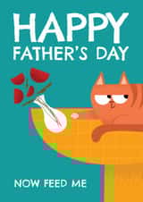 Cute Father's Day Card - Naughty Cat - From The Cat created by AbiGoLucky