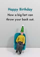 Funny Birthday Card - For Him - Big Fart Old created by Bold & Bright Cards