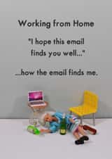 Funny New Job Card - Working From Home created by Bold & Bright Cards