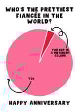 Cute Anniversary Card - For Her - Prettiest Fiancée In The World created by Pink Peach Cards