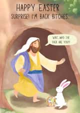 Funny Easter Card - Jesus - The Easter Bunny created by Liquorice Twist