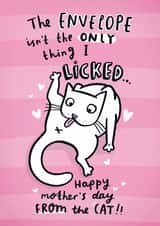 Funny Mother's Day Card - Cat Licked Bum created by Arrow Gift Co