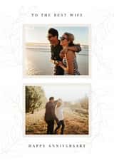 Personalised Anniversary Photo Card created by Spark and Wild - Classic Anniversary Card - For Wife - Best Wife