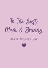 Classic Mother's Day Card - The Best Mum And Granny created by Cake For Breakfast