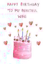 Heartfelt Birthday Card - For Wife - Beautiful created by HCD Illustration