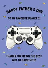 Cute Father's Day Card - Player Two - Gaming created by @Laura Lonsdale Designs