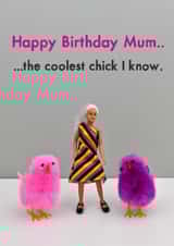 Fun Birthday Card - For Mum - Coolest Chick created by Bold & Bright Cards