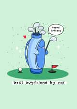 Cute Birthday Card - For Boyfriend - Golf created by Rosalie Perl