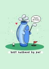 Cute Birthday Card - For Husband - Golf created by Rosalie Perl