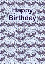 Quirky pair of dancing pothos birds - pattern - birthday card created by Weird Is The Best