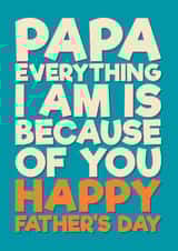 Heartfelt Father’s Day Card - For Papa - Happy Father’s Day created by Blind Faith