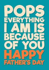 Heartfelt Father’s Day Card - For Pops - Happy Father’s Day created by Blind Faith
