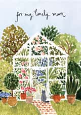 Pretty Mother's Day Card - Greenhouse Garden created by Louise Mulgrew