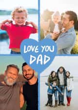 Personalised Birthday Photo Card created by Spark and Wild - Classic Father's Day/Birthday Card - Love You Dad