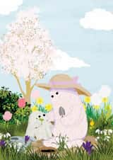 Cute Mother's Day Card - Ghosts - Gardening created by Katherine Blower