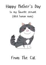 Happy Mother's Day Card For Cat Mum From The Cat created by Mary Bland