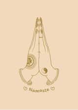 Cute Namaste Just Because Card for Yoga, Meditation & Zen Lovers created by Esther Denton