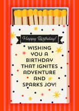 Punny Birthday Card - Matchbox - Adventure And Joy created by TRICIA O