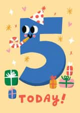 Cute Birthday Card - 5th - Party created by @AimeeStevens.Design