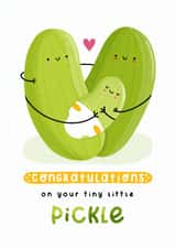 Cute New Baby Card - Tiny Pickle - Heart created by Joanne Hawker