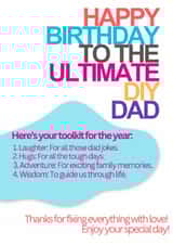 Cute birthday card for DIY Dad created by Ian Powell