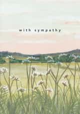 Classic Sympathy Card - Countryside Flowers created by Joy Jen Studio