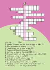 Fun Birthday Card - Crossword Puzzle created by Curiosity Unboxed