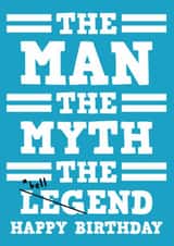 Funny Birthday Card - The Ma, The Myth, The Bellend created by AbiGoLucky