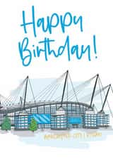 Fun Birthday Card - Manchester City - Etihad Stadium created by Moo & Snip