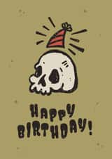 Cute Skull Goth Birthday Card For Friends - Happy Birthday! created by Lavinia Roth