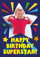 Personalised Birthday Photo Card created by Woah there Pickle - Classic Birthday Card - Superstar
