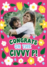 Personalised Wedding Photo Card created by Woah there Pickle - Pretty Congratulations Card - Civil Partnership